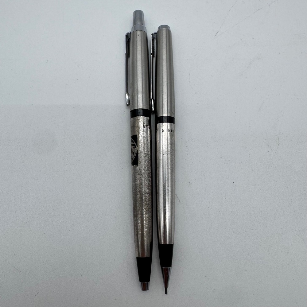 Vintage Parker Sterling Silver Pen and‎ Pencil Set Made in USA Mountain R Logo